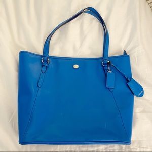Coach Peyton Leather Blue Tote